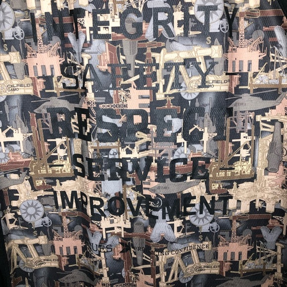 Oilfield Camo Men's Shirt Size Large - Picture 6 of 9